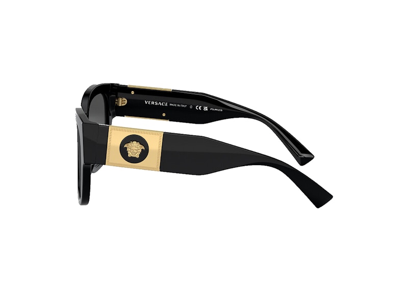 Lookbook 베르사체 사각 편광 선글라스 블랙/골드 (4437-U)
