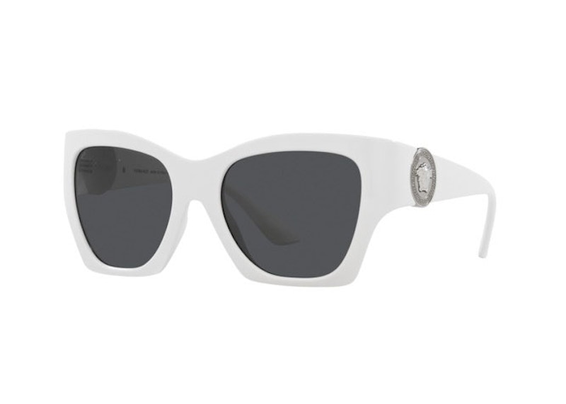 Versace Square Sunglasses White/Dark Grey (VE4452-314/87)