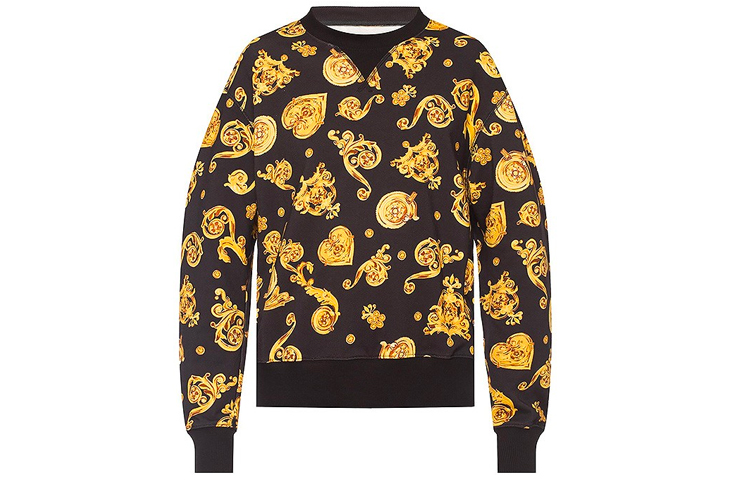 Versace SS20 Gold Cotton Sweatshirt B7GVB7FB-SN500-899