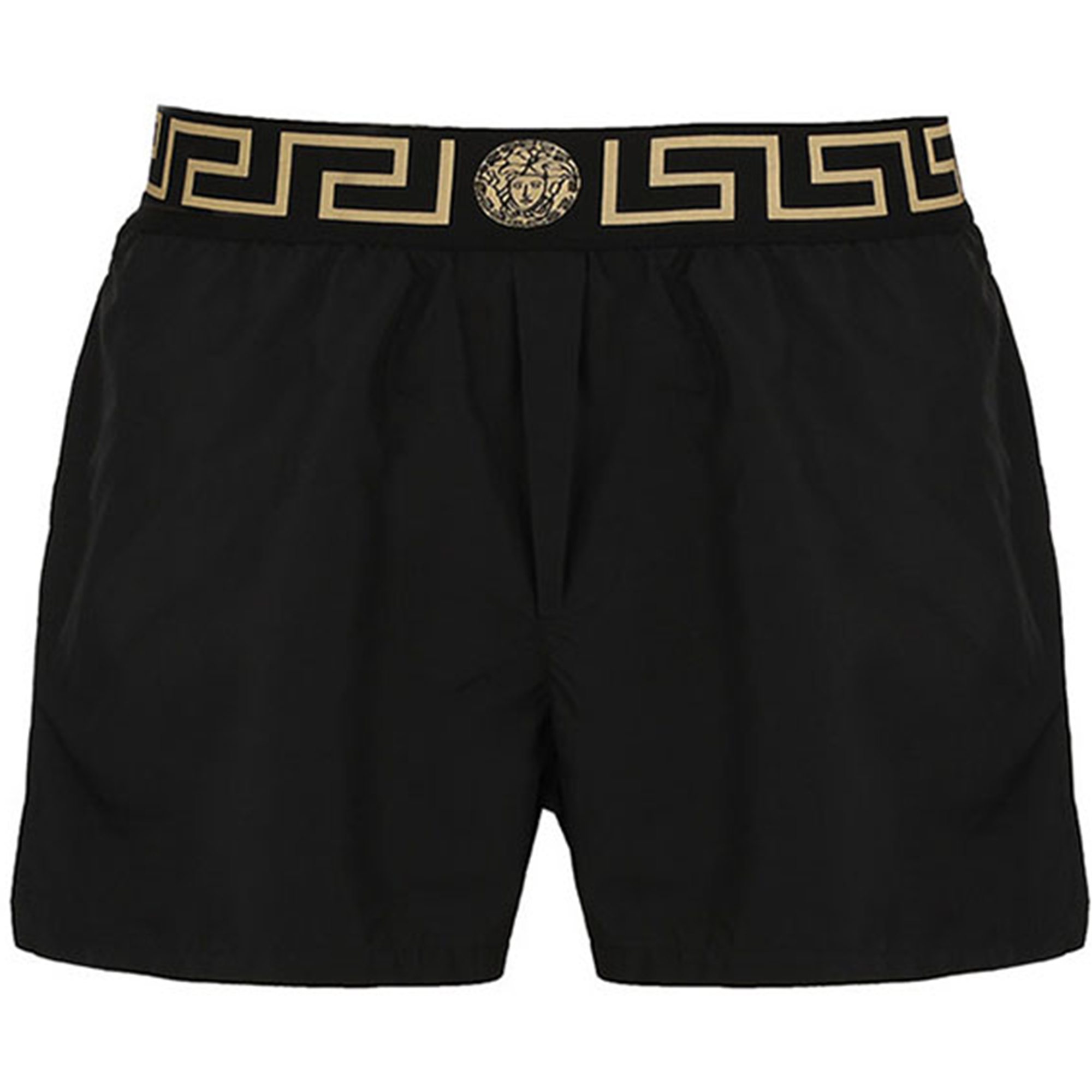 VERSACE SS21  Logo Print Casual Shorts Black ABU01022-A232415-A80G
