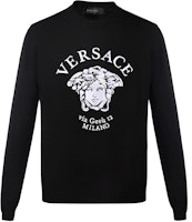 VERSACE SS21 Medusa Wool Blend Black Long Sleeve Sweater A88687-A237530-1B000 VERSACE SS21 Medusa Wool Blend Black Long Sleeve Sweater A88687-A237530-1B000