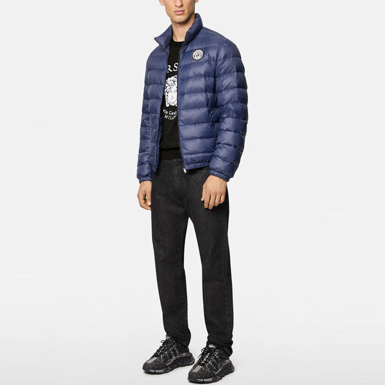 Purchase VERSACE SS21 Suéter Negro de Lana Mezcla con Manga Larga Medusa A88687-A237530-1B000