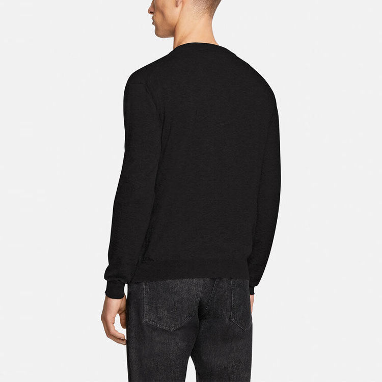 Sizing VERSACE SS21 Suéter Negro de Lana Mezcla con Manga Larga Medusa A88687-A237530-1B000