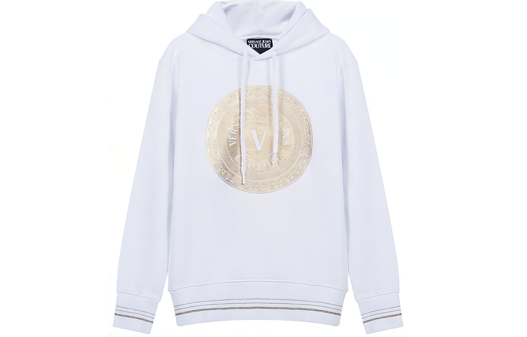 Versace SS21 Sweatshirt White/Gold B7GWA7TX-30318-K41