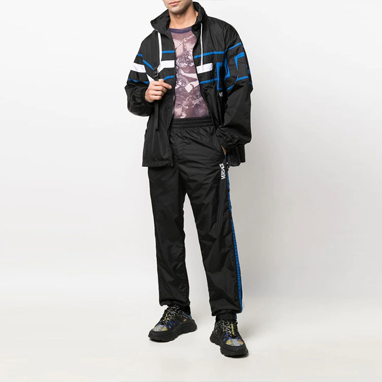 Lookbook VERSACE SS22  Baroque Logo Print Track Jacket - Black 10036411-A02513-1B000