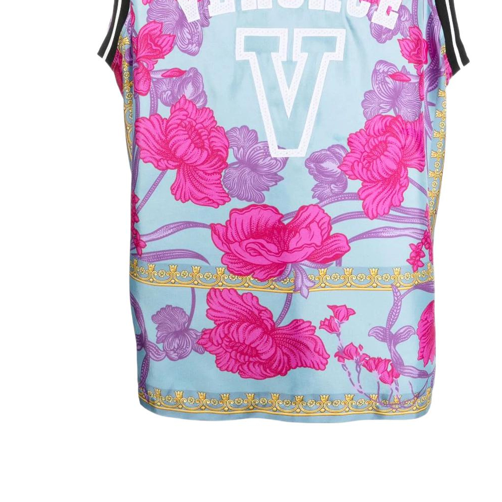 Sizing VERSACE SS22  Baroque Print V-Neck Vest Light Blue 10047081-A032535-V250