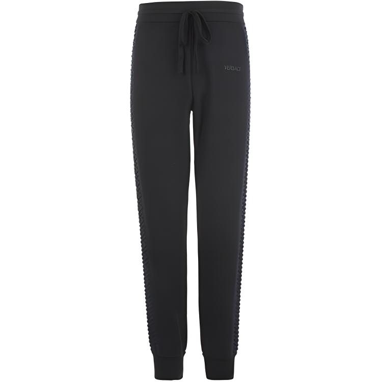 VERSACE SS22  Black Cotton Solid Sweatpants 1003616-1A02223-1B000