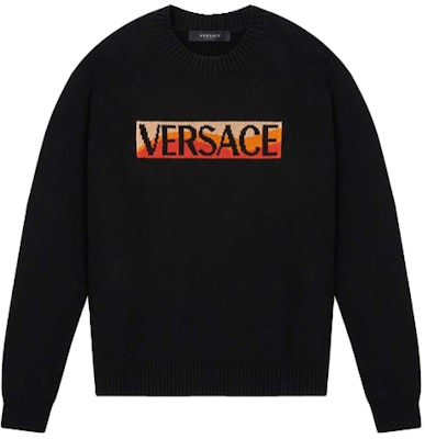 VERSACE SS22 黑色圓領標誌印花套頭衫衛衣 1003622-1A02492-1B000 Buy VERSACE SS22 黑色圓領標誌印花套頭衫衛衣 1003622-1A02492-1B000