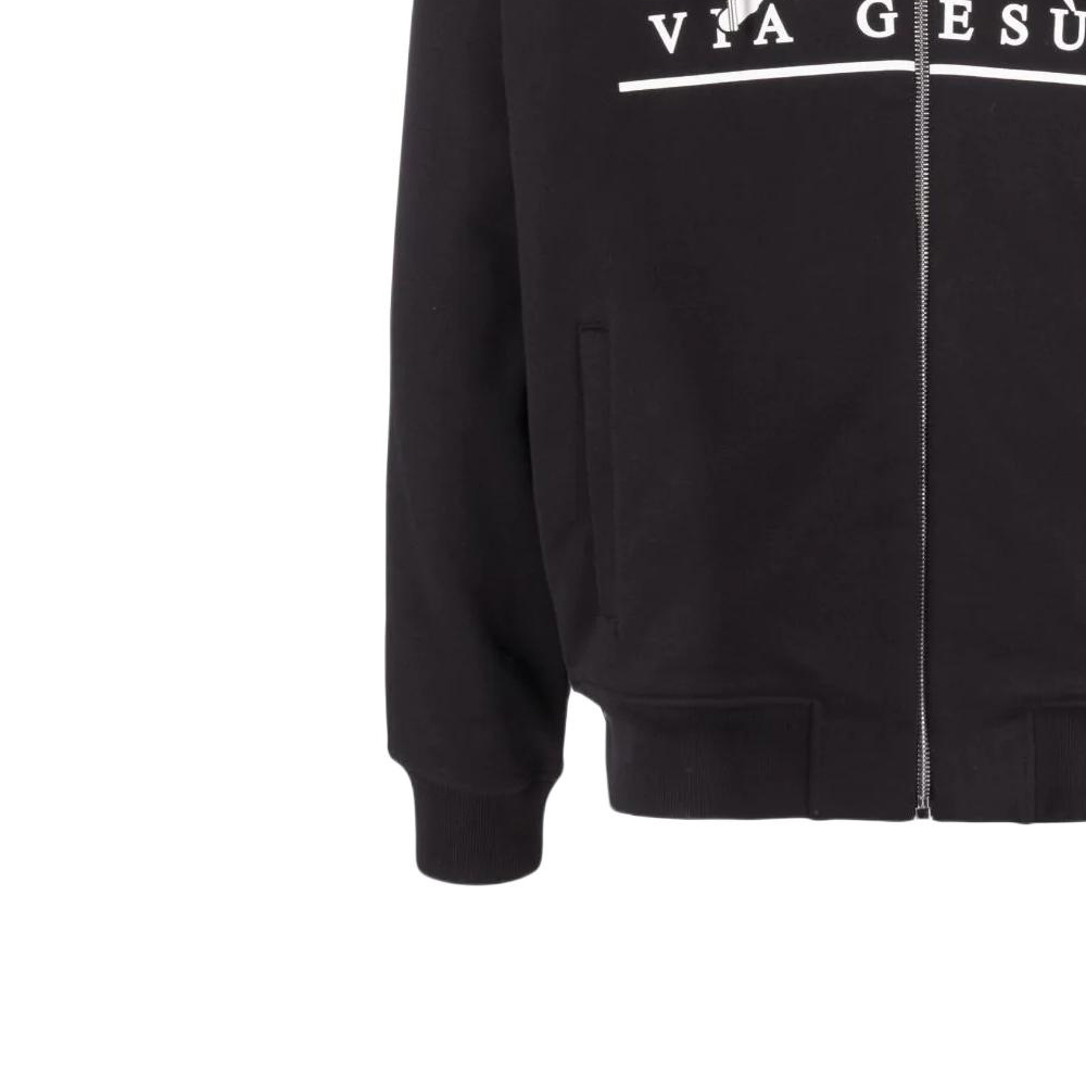 VERSACE SS22  Black Logo Graphic Print Zip-Up Hoodie. 1005203-1A03493-1B000 圖 7