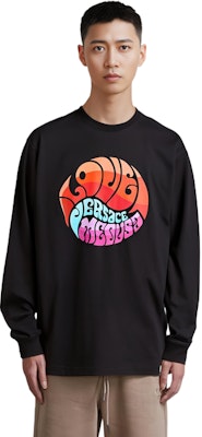 VERSACE SS22 黑色長袖T恤 胸前標誌印花 1003626-1A02516-1B000 Purchase VERSACE SS22 黑色長袖T恤 胸前標誌印花 1003626-1A02516-1B000