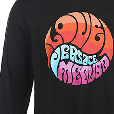 VERSACE SS22 黑色長袖T恤 胸前標誌印花 1003626-1A02516-1B000 Details for VERSACE SS22 黑色長袖T恤 胸前標誌印花 1003626-1A02516-1B000