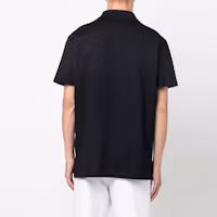 Purchase VERSACE SS22 黑色純色徽標刺繡POLO衫 A87427-1A04869-2U220