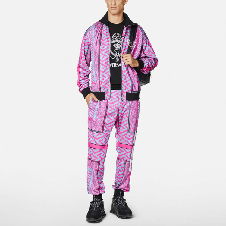 Lookbook 베르사체 SS22 블랙 프린트 코튼 반팔 티셔츠 1005684-1A03990-1B000