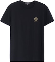 VERSACE SS22 Black Printed Crewneck Short Sleeve T-Shirt A232741-AUU0100-5A1008 VERSACE SS22 Black Printed Crewneck Short Sleeve T-Shirt A232741-AUU0100-5A1008