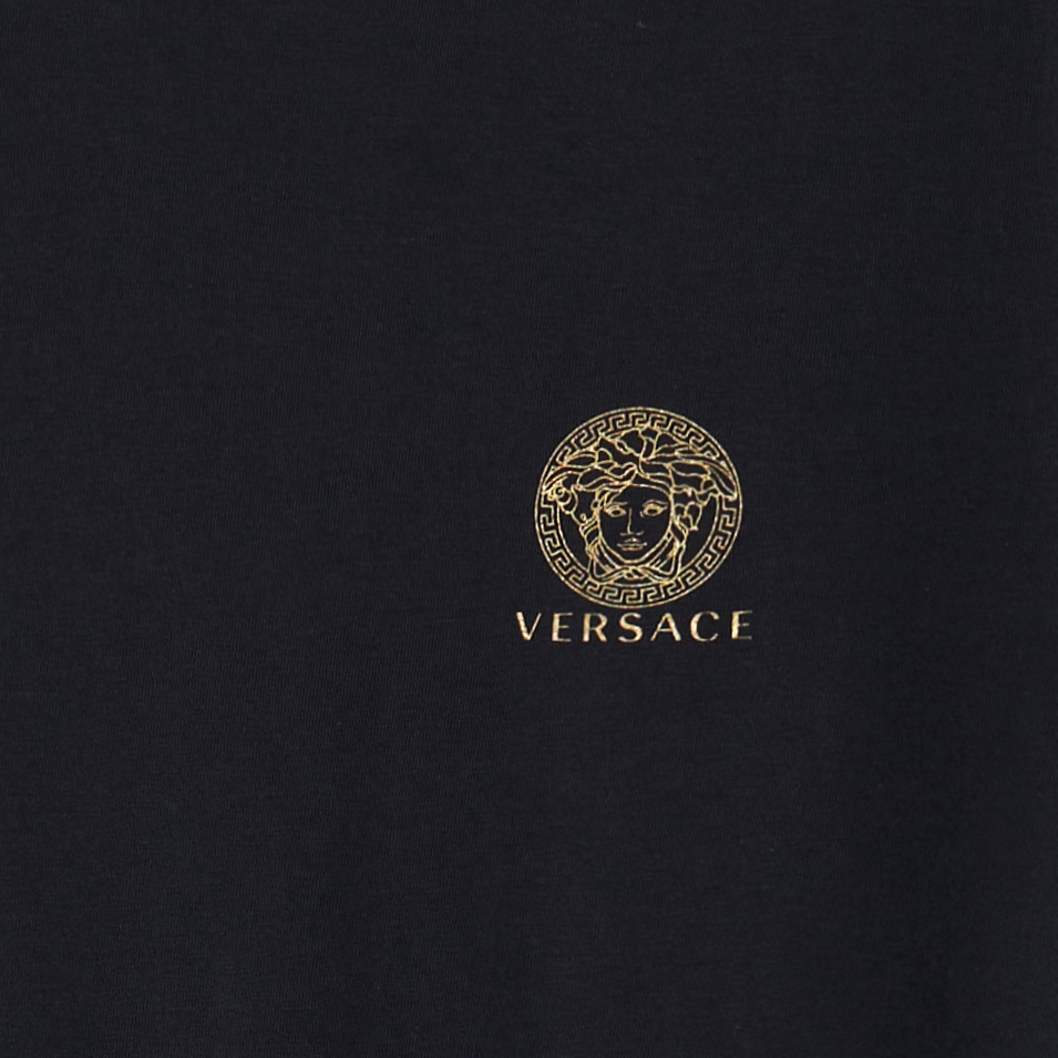 Details for VERSACE SS22 黑色印花短袖圓領T恤 A232741-AUU0100-5A1008