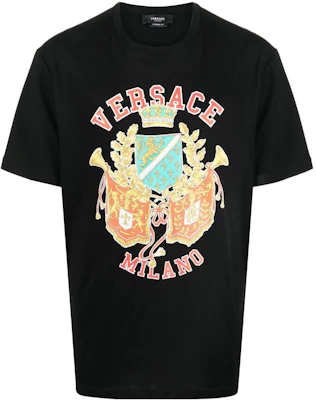 VERSACE SS22 黑色印花Logo短袖T恤。 1005188-1A03480-1B000 Order VERSACE SS22 黑色印花Logo短袖T恤。 1005188-1A03480-1B000