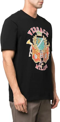 VERSACE SS22 黑色印花Logo短袖T恤。 1005188-1A03480-1B000 Purchase VERSACE SS22 黑色印花Logo短袖T恤。 1005188-1A03480-1B000