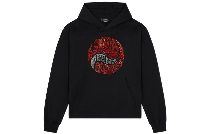 VERSACE SS22  Black Pullover Sweatshirt with Letter Print. 1003387-1A02345-1B000