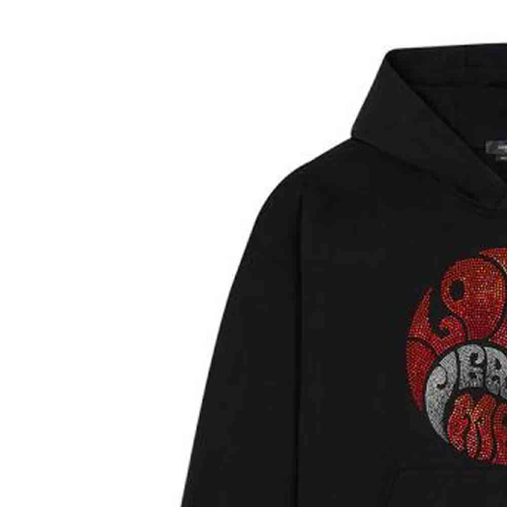 Details for VERSACE SS22  Black Pullover Sweatshirt with Letter Print. 1003387-1A02345-1B000