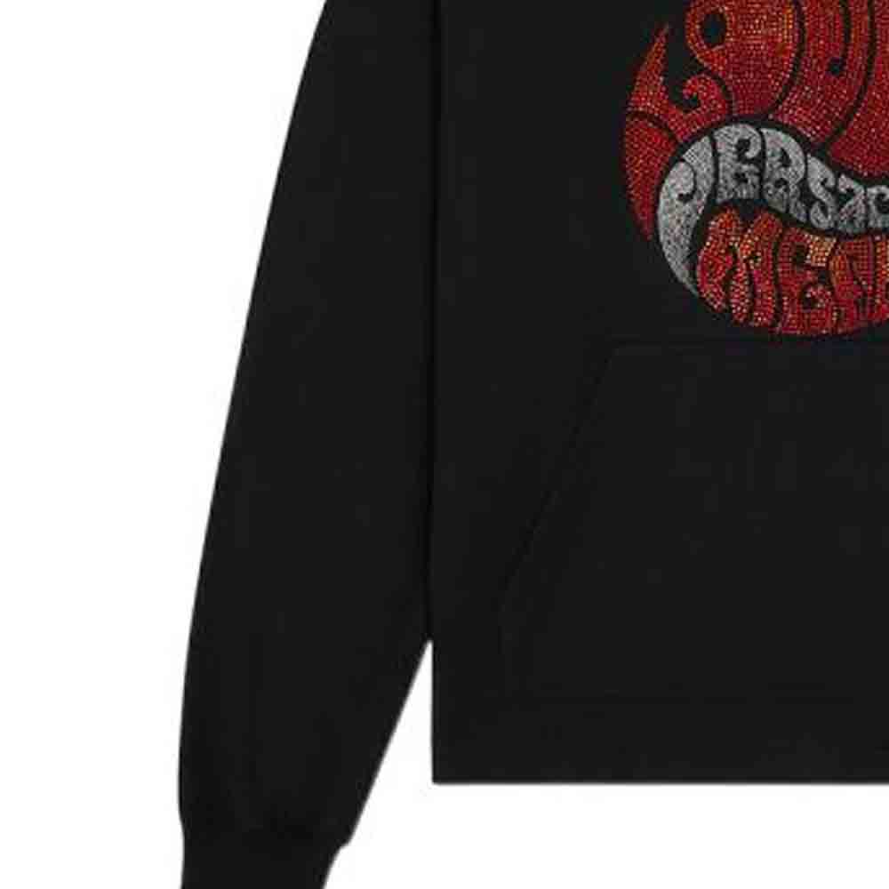 Sizing VERSACE SS22  Black Pullover Sweatshirt with Letter Print. 1003387-1A02345-1B000