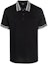 Buy VERSACE SS22 Black Short-Sleeve Polo Shirt with Solid Cuff Stripes 1005195-1A03487-1B000
