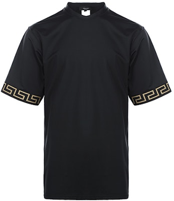 Camiseta Negra Manga Corta VERSACE SS22 con Diseño de Borde Estampado. 1004079-A23218-5A80G Order Camiseta Negra Manga Corta VERSACE SS22 con Diseño de Borde Estampado. 1004079-A23218-5A80G