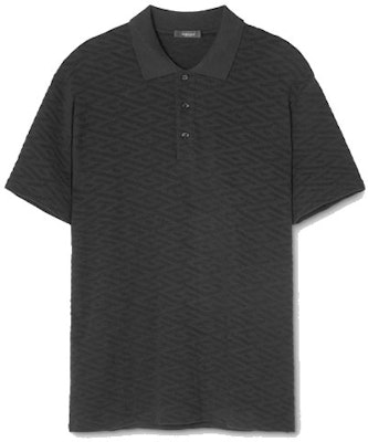 VERSACE SS22 Black Solid Minimalist Short Sleeve Polo Shirt 1006469-1A04468-1B000 Buy VERSACE SS22 Black Solid Minimalist Short Sleeve Polo Shirt 1006469-1A04468-1B000