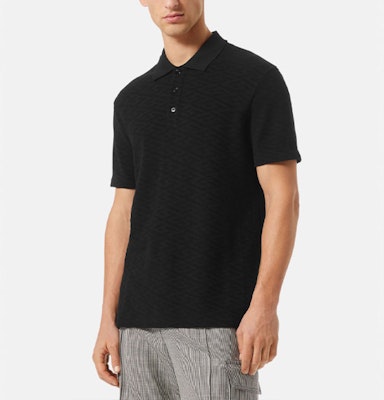 VERSACE SS22 Black Solid Minimalist Short Sleeve Polo Shirt 1006469-1A04468-1B000 Shop VERSACE SS22 Black Solid Minimalist Short Sleeve Polo Shirt 1006469-1A04468-1B000