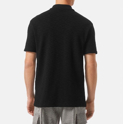 VERSACE SS22 Black Solid Minimalist Short Sleeve Polo Shirt 1006469-1A04468-1B000 Purchase VERSACE SS22 Black Solid Minimalist Short Sleeve Polo Shirt 1006469-1A04468-1B000