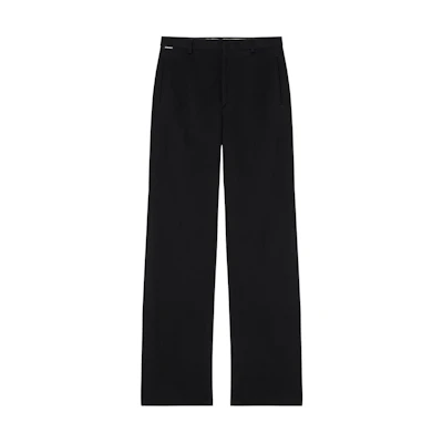 VERSACE SS22 Black Straight-Cut Relaxed Casual Trousers. 1003398-1A02387-1B000