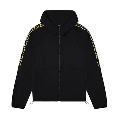 VERSACE SS22 Black Zipped Hoodie Jacket. 1003740-1A02574-1B000