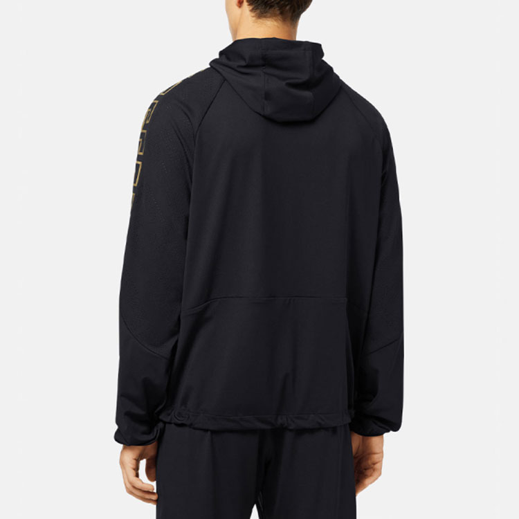 Purchase VERSACE SS22 黑色拉鍊連帽外套夾克。 1003740-1A02574-1B000