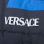 Shop VERSACE SS22 藍色色印花拉鍊棉質外套 1003640-1A02512-1U830