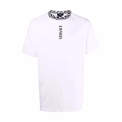 VERSACE SS22 Crewneck Logo T-Shirt White 10033911-A02346-1W000