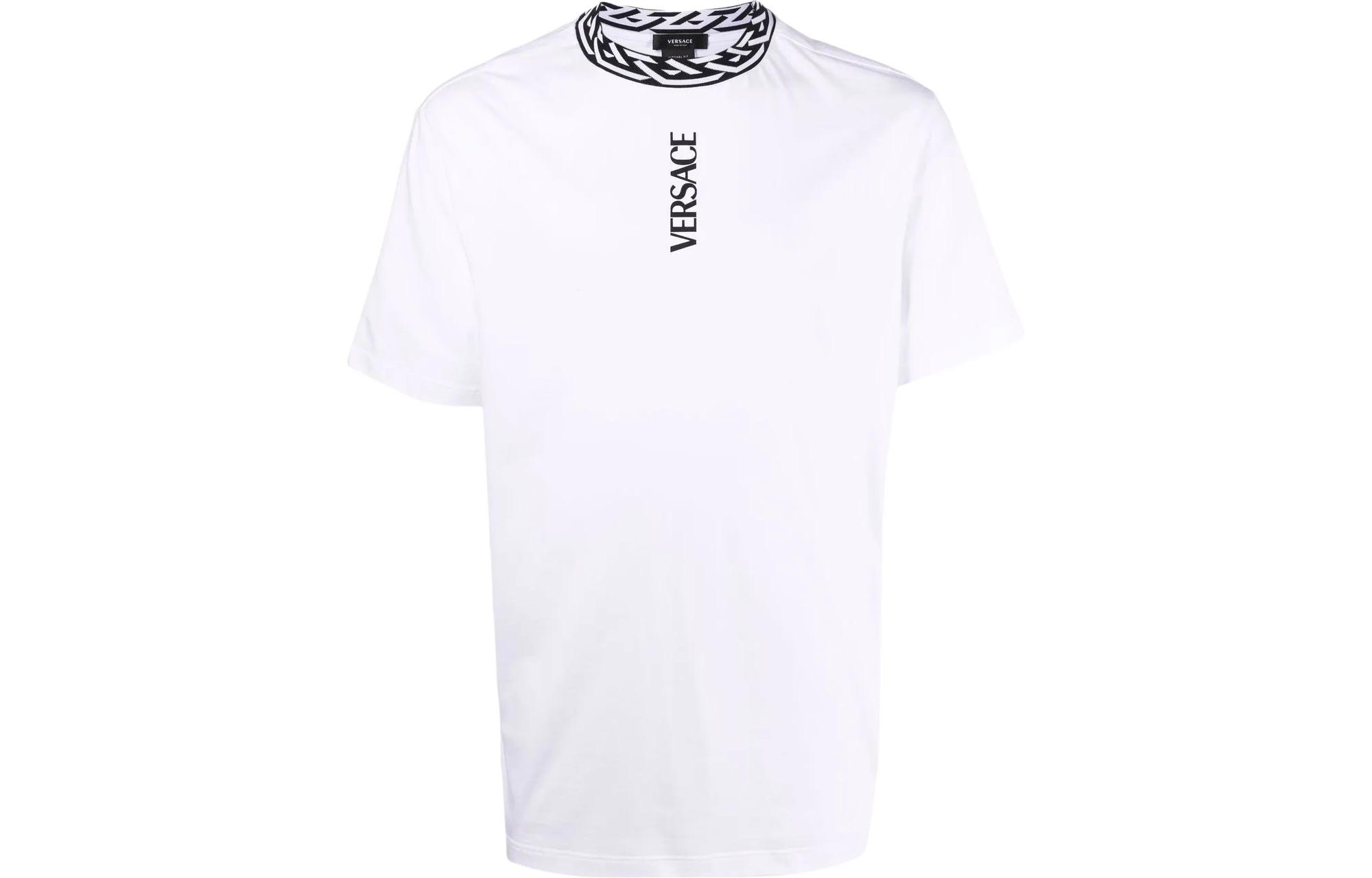 Order VERSACE SS22 圓領標誌短袖T恤 白色 10033911-A02346-1W000