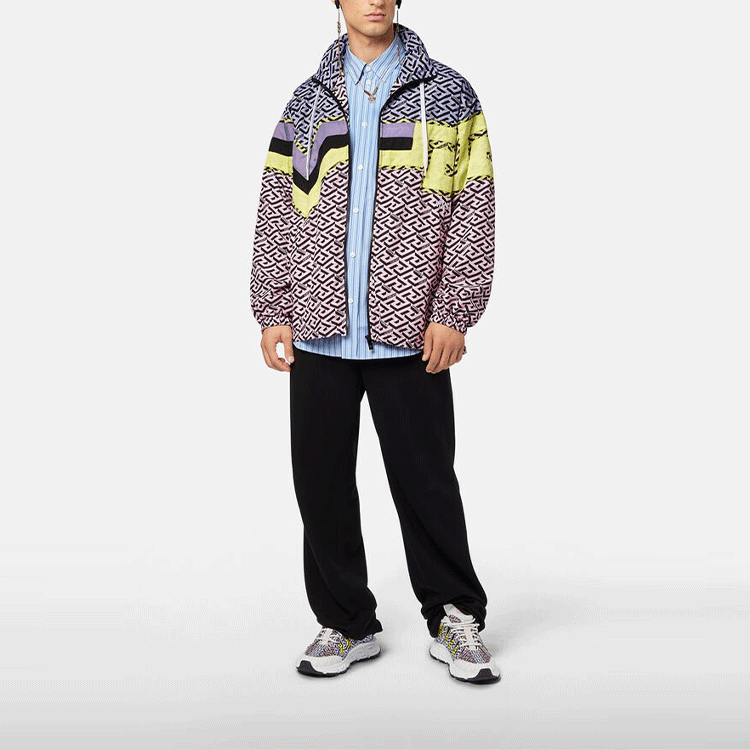 VERSACE SS22  Geometric Striped High-Neck Jacket Multicolor. 1003641-1A02905-5P210 圖 3