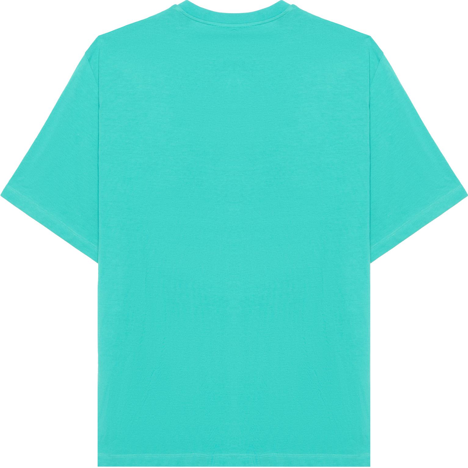 VERSACE SS22  Green Short Sleeve Crewneck T-Shirt with Logo Badge. 10051701-A03467-1V560