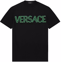VERSACE SS22 Logo Embroidered T-Shirt Black. 1003914-1A02786-1B000 VERSACE SS22 Logo Embroidered T-Shirt Black. 1003914-1A02786-1B000