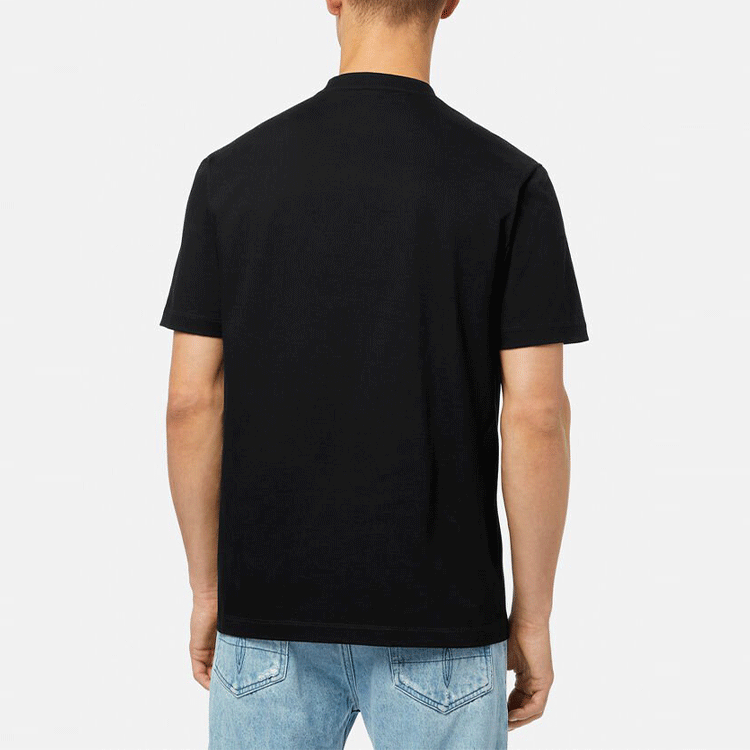 VERSACE SS22  Logo Embroidered T-Shirt Black. 1003914-1A02786-1B000 圖 4