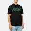 Purchase 范思哲 SS22 标志刺绣黑色T恤。 1003914-1A02786-1B000