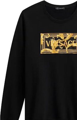 范思哲 SS22 黑色长袖标志印花卫衣 A89518S-A234889 -5B000 Details for 范思哲 SS22 黑色长袖标志印花卫衣 A89518S-A234889 -5B000