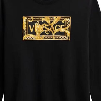 范思哲 SS22 黑色长袖标志印花卫衣 A89518S-A234889 -5B000 Sizing 范思哲 SS22 黑色长袖标志印花卫衣 A89518S-A234889 -5B000