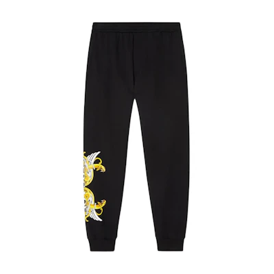 VERSACE SS22 Patterned Knit Joggers Black 1006483-1A04494-1B000