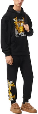 VERSACE SS22 Patterned Knit Joggers Black 1006483-1A04494-1B000 Lookbook VERSACE SS22 Patterned Knit Joggers Black 1006483-1A04494-1B000