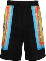 VERSACE SS22 Patterned Print Lace-Up Casual Shorts - Black 10053011-A03635-1B000 VERSACE SS22 Patterned Print Lace-Up Casual Shorts - Black 10053011-A03635-1B000