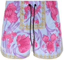 VERSACE SS22 Pink Floral Print Swim Shorts. 1002516-1A03770-5V250 VERSACE SS22 Pink Floral Print Swim Shorts. 1002516-1A03770-5V250