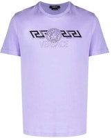 VERSACE SS22 Purple Medusa Logo Print Crewneck T-Shirt 1003906-1A02800-1L720 VERSACE SS22 Purple Medusa Logo Print Crewneck T-Shirt 1003906-1A02800-1L720