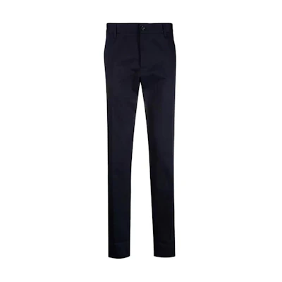 Versace SS22 Slim Fit High-Waisted Casual Pants Blue 1004049-1A02947-1U040