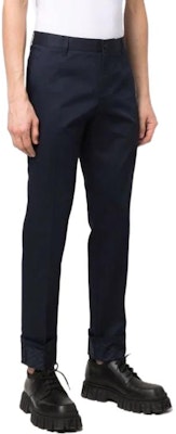 Versace SS22 Slim Fit High-Waisted Casual Pants Blue 1004049-1A02947-1U040 Purchase Versace SS22 Slim Fit High-Waisted Casual Pants Blue 1004049-1A02947-1U040
