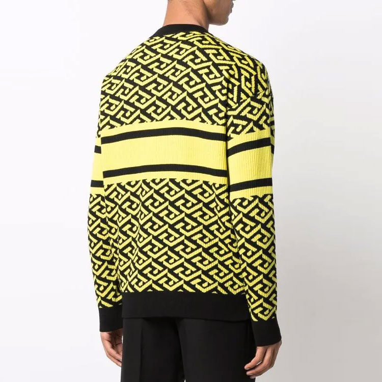 Versace SS22  Yellow Crewneck Slim Fit Pullover Long Sleeve Sweater 1003621-1A02495-5Y090 圖 4